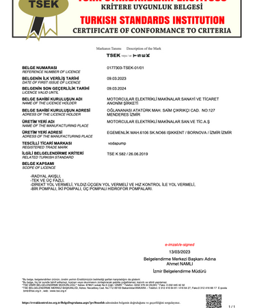 TSEK Certificate